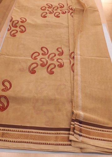 MANAMEDU BLOCK PRINTED SAREES WITH BLOUSE